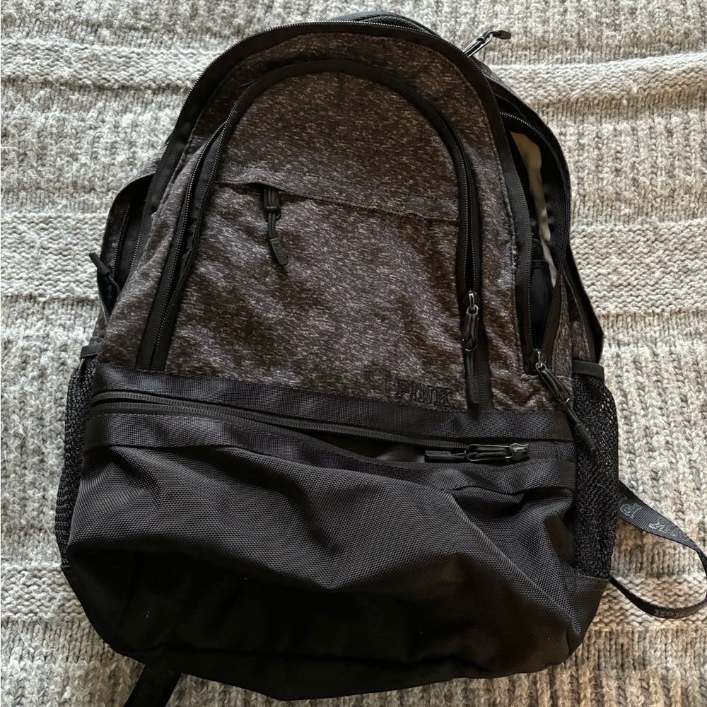 Grey and white PINK backpack excellent condition